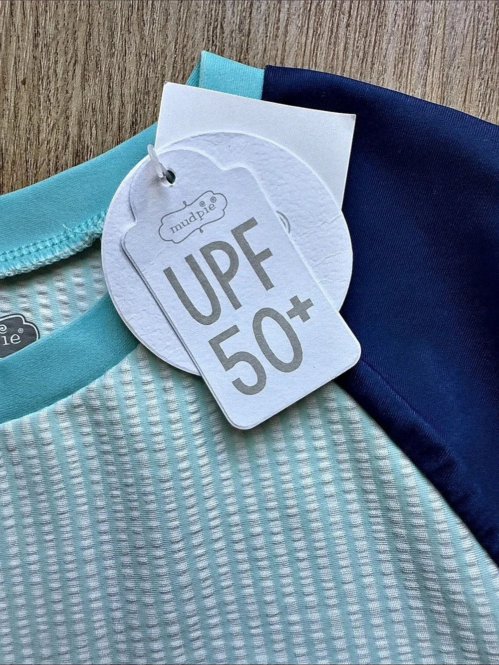 mud pie Boys 2T-3T UPF 50+ Golf Rashguard Set Blue & Green NWT